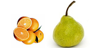 jugo de pera, naranja y linaza