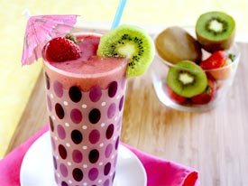 jugo de kiwi y fresa